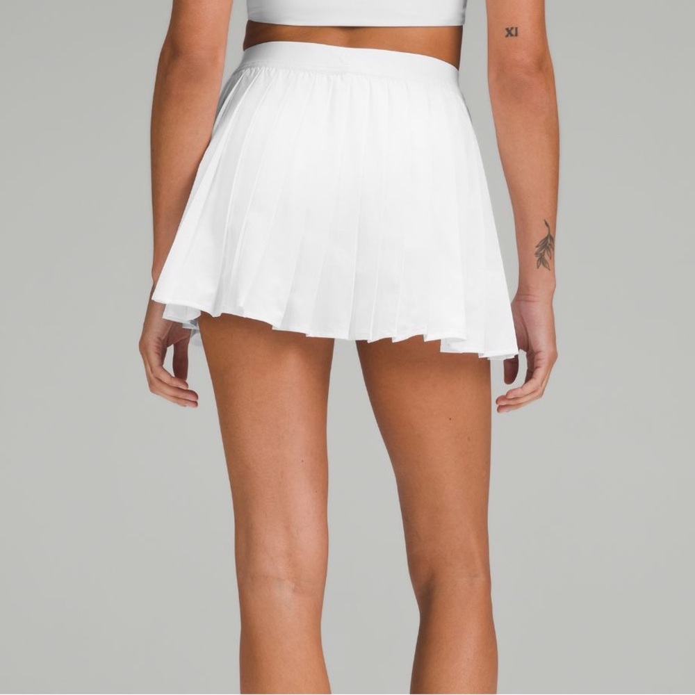 Lululemon White Pleated Tennis Skirt